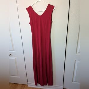 JOSEPH RIBKOFF Vintage Maxi Sleeveless Women Dress Red Color Size 6 Back Zipper